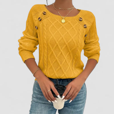 Stilhaus Bern | Schulterknopf Zopf Pullover