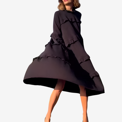 Midi-Kleid mit Volants
