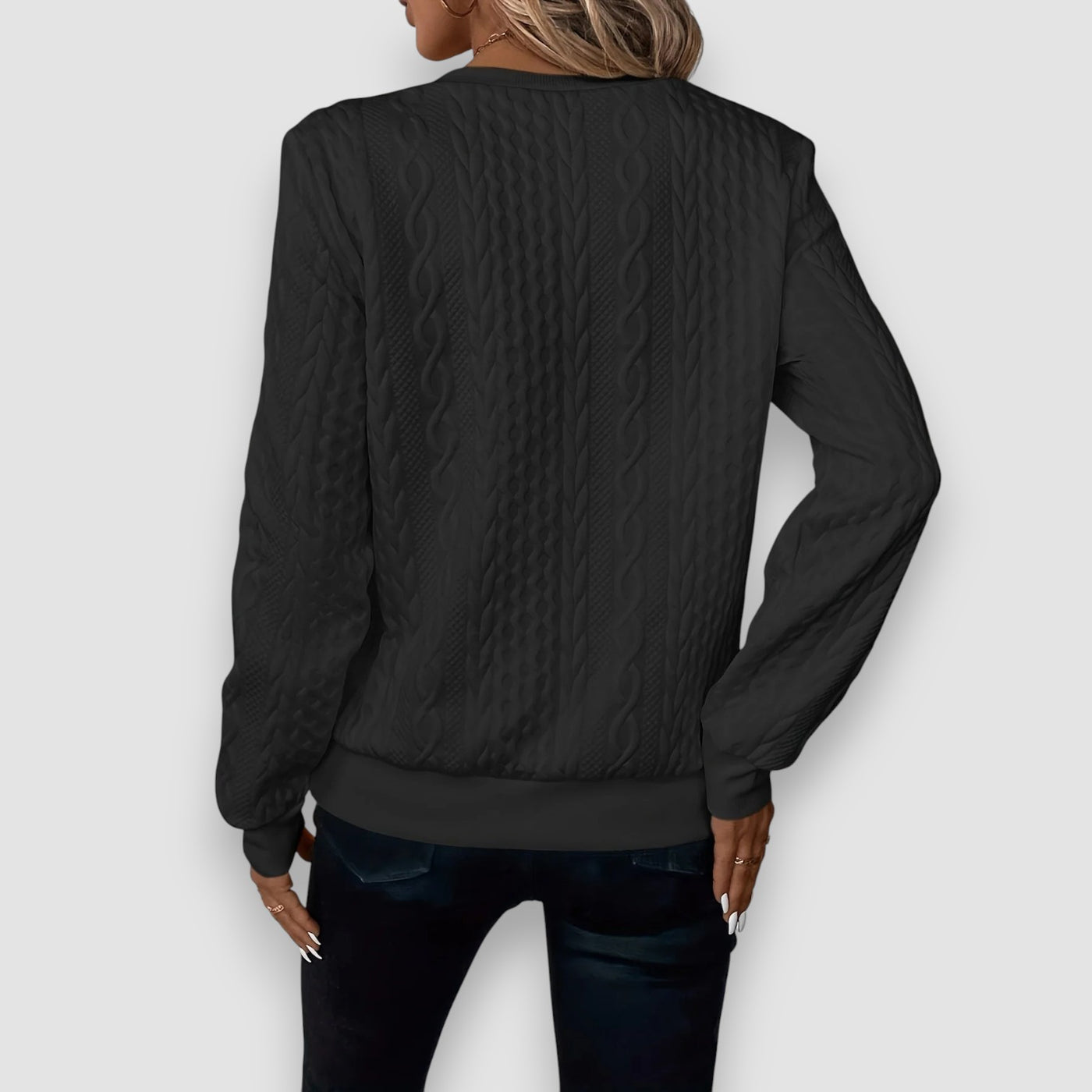 Stilhaus Bern | Strukturierter Reißverschluss-Pullover