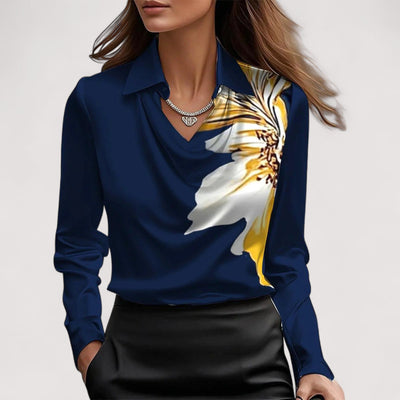 Charlotte™ | Satinbluse V-Ausschnitt