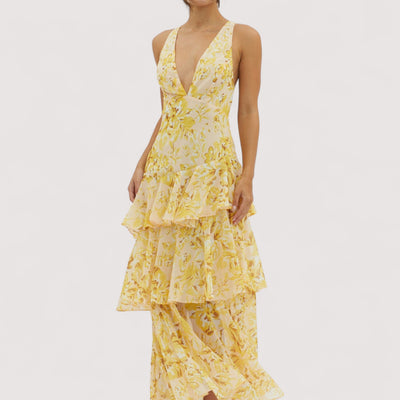 Graziella™ | Midi-Kleid mit Blumenmuster