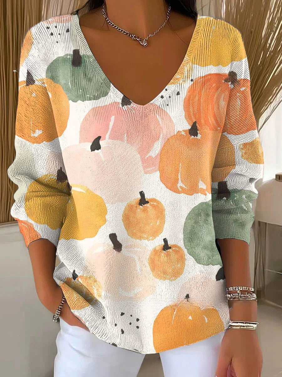Beatrice – Pullover aus Strick mit V-Ausschnitt