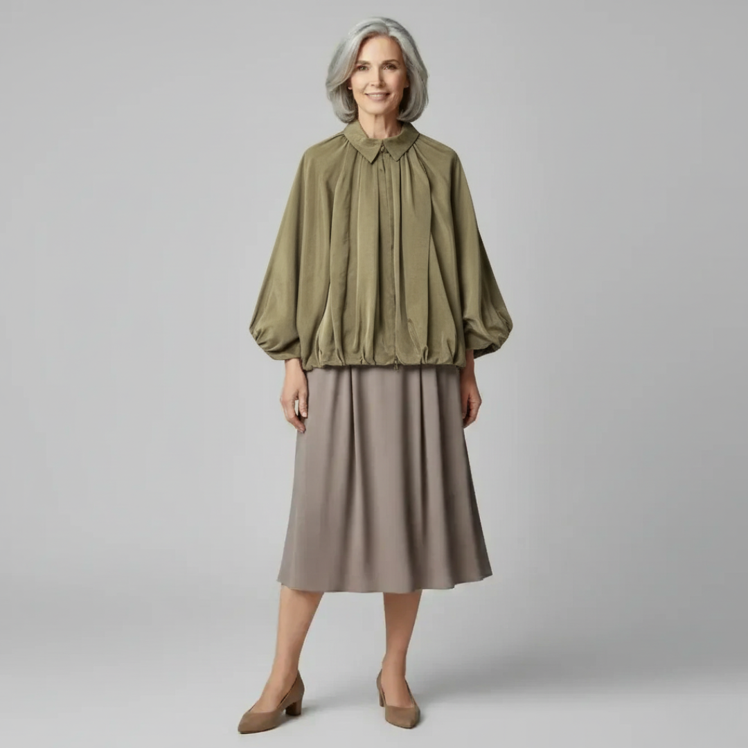 Stilhaus Bern | Drapierte Satinbluse Damen