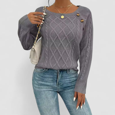 Stilhaus Bern | Schulterknopf Zopf Pullover