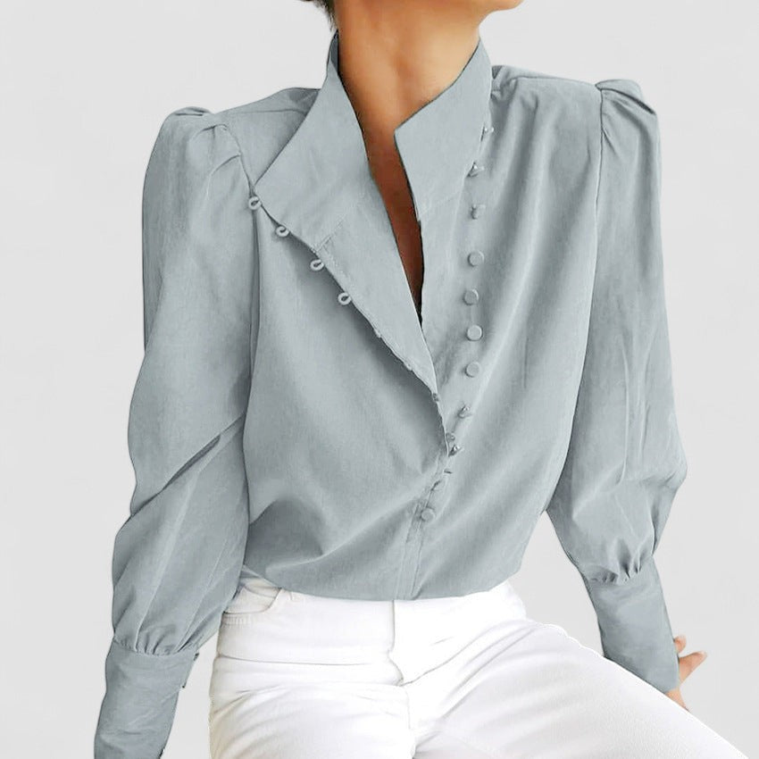 Stilhaus Bern | Asymmetrische Stehkragen Bluse