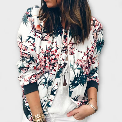 Lidia - Stylische Bomberjacke mit Blumenmuster