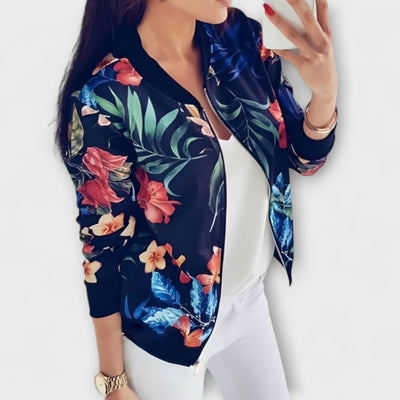 Lidia - Stylische Bomberjacke mit Blumenmuster